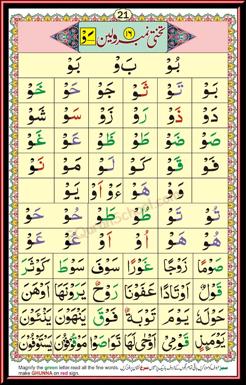 IQRA qaida page 21