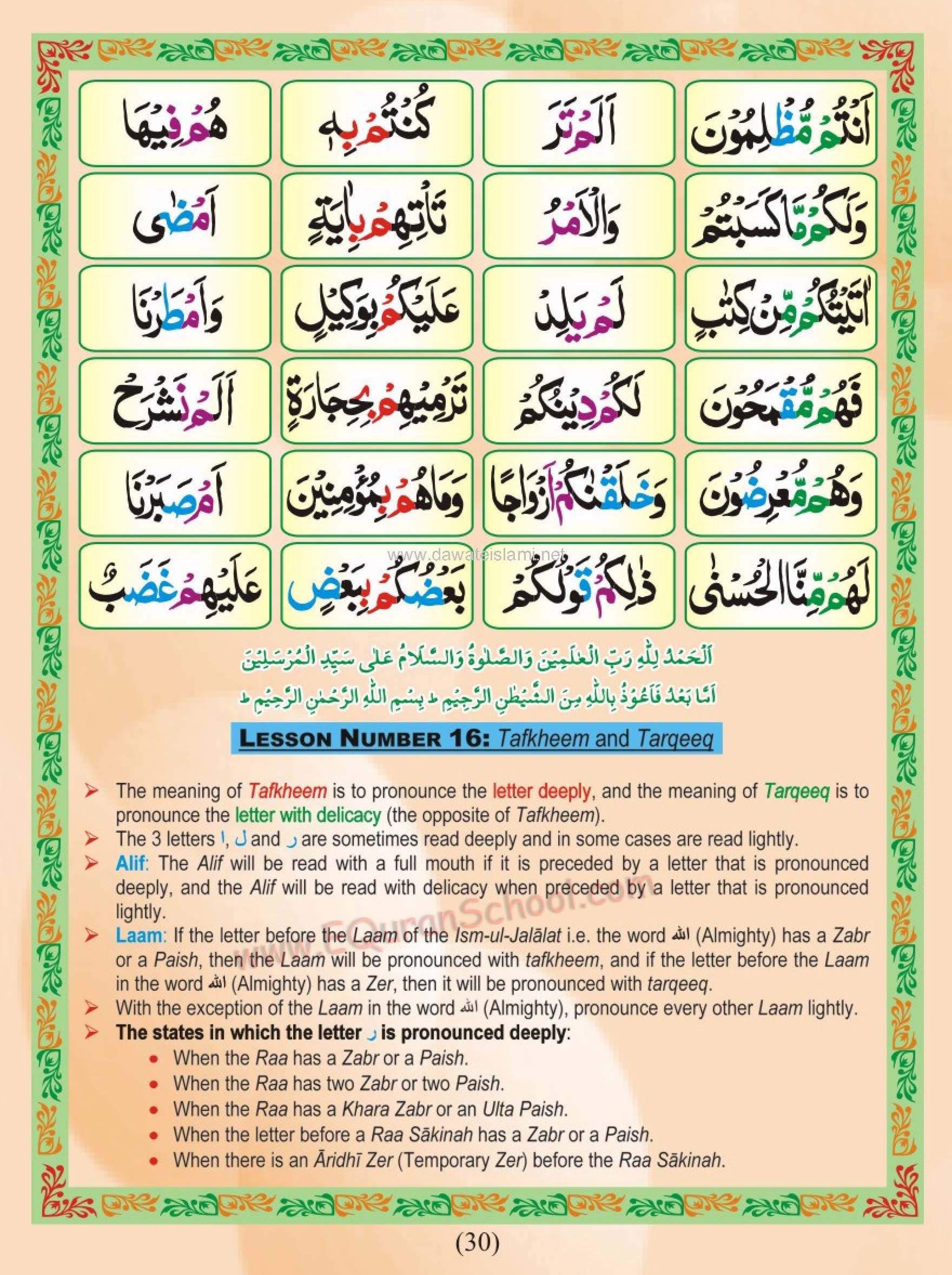 Exercise of Alif, Rule of Laam